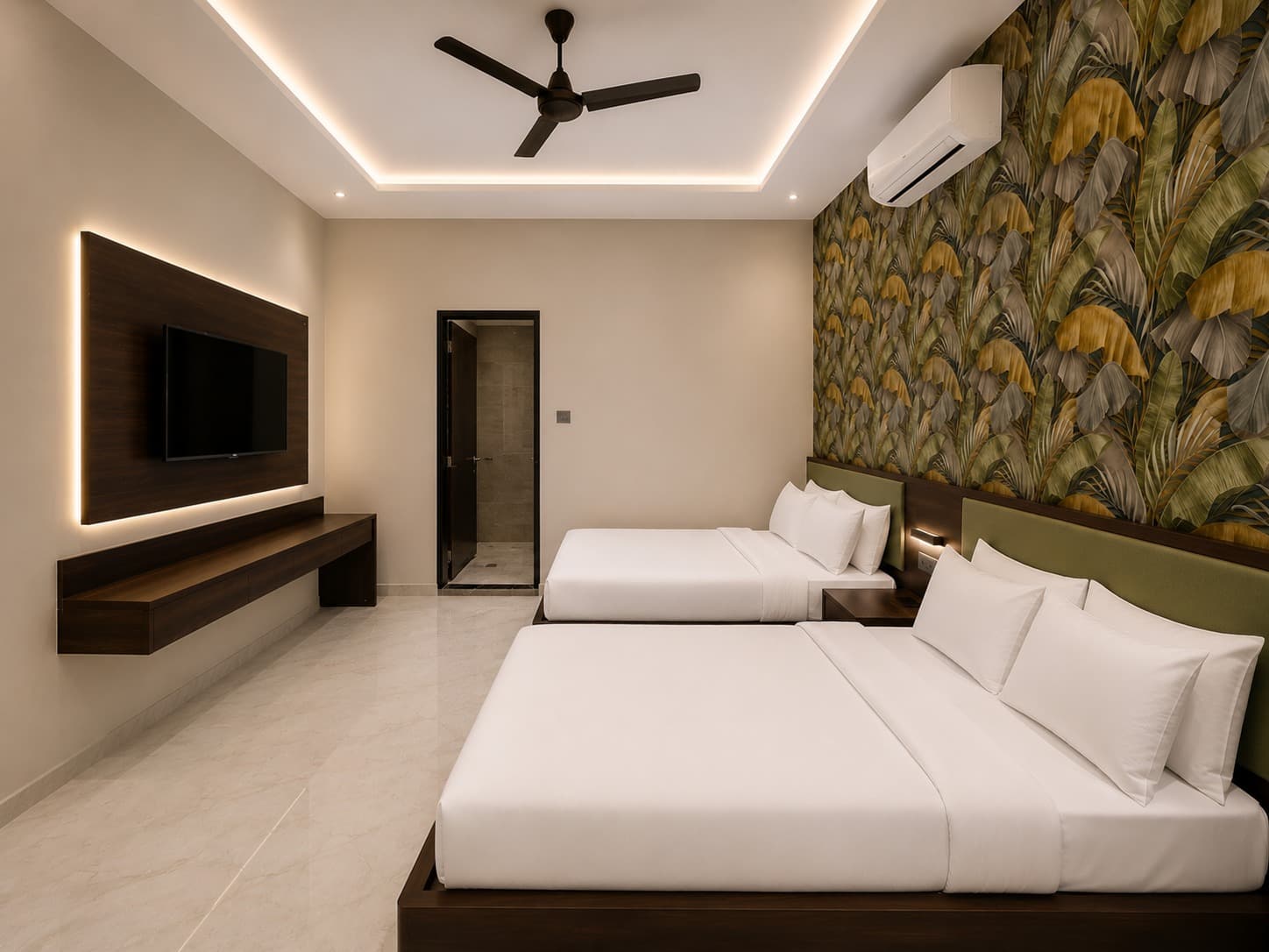 AC Deluxe Room interior at Hotel Atithi Resort Ellora