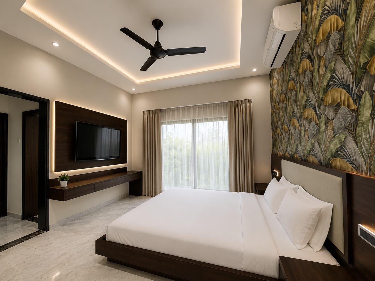Semi Deluxe Room interior at Hotel Atithi Resort Ellora